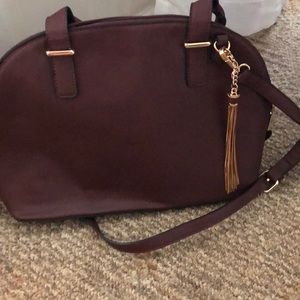 Maroon shoulder bag